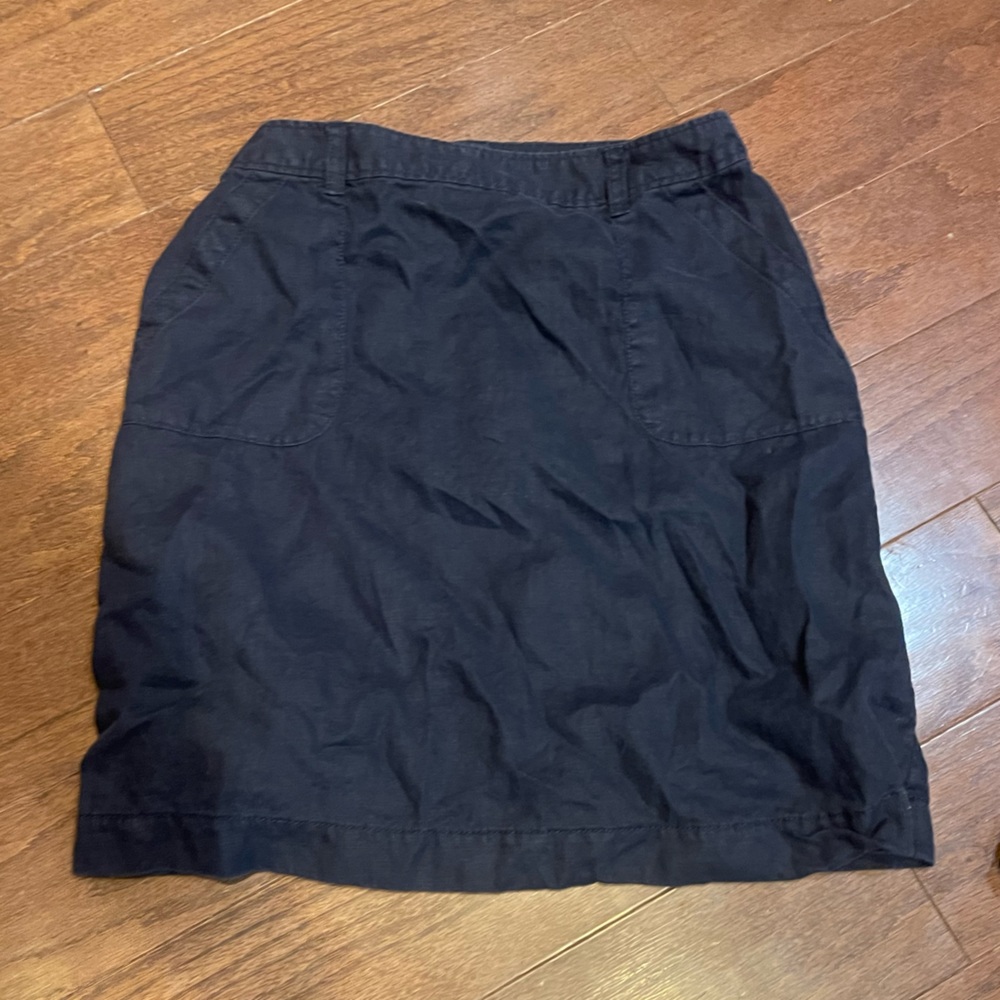 🌻 Lands’ End Navy Blue Skirt Size 12